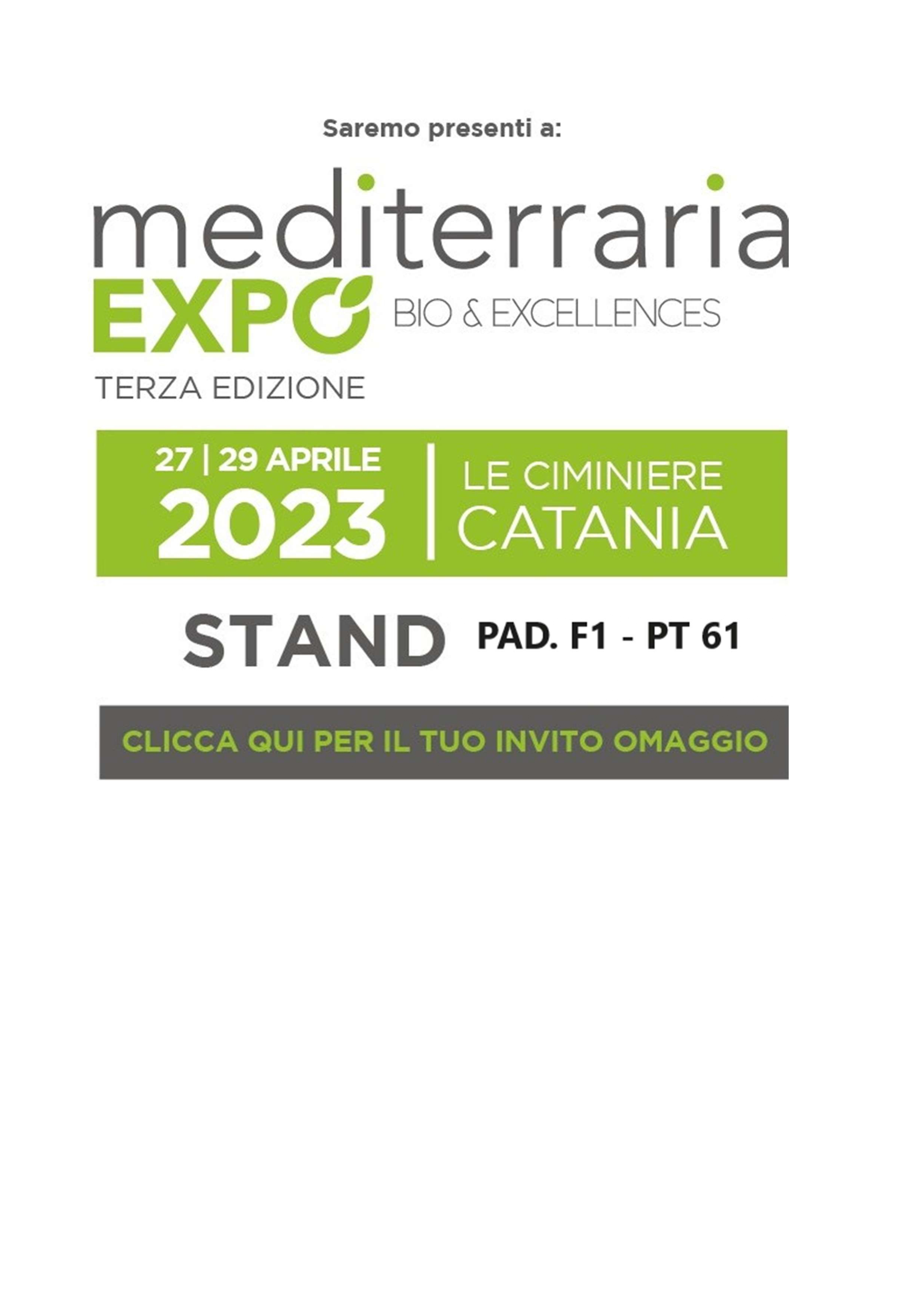 Qualitaly vi aspetta a MEDITERRARIA BIO & EXCELLENCES 2023